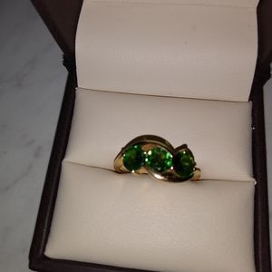 Limited edition Tsavorite garnet 9k solid gold ring